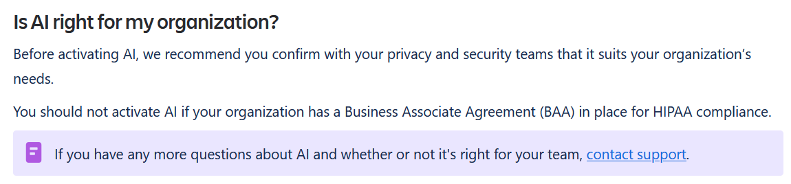 Atlassian-HIPAA-warning-AI
